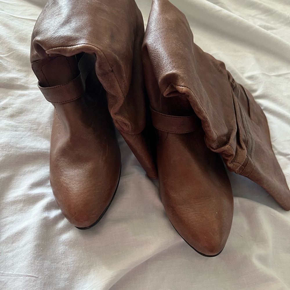 Brown Leather Women's Boots